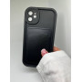 Чорний чохол з відділенням для карток на iPhone 11